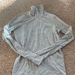 Athleta Heather Gray Cowl Neck Top